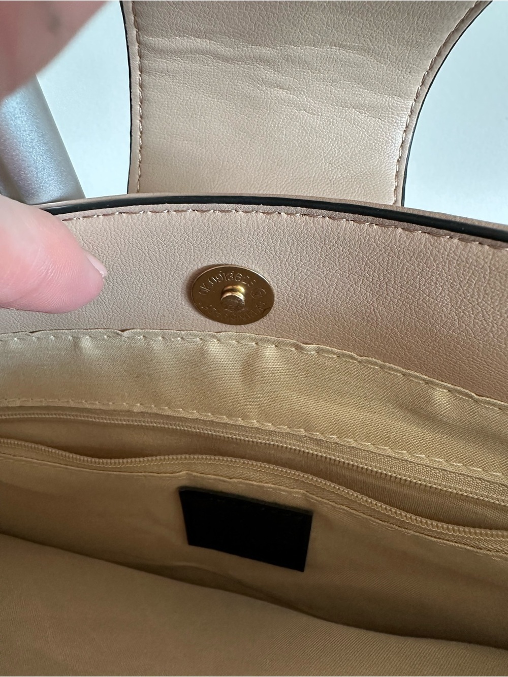 Ardene Taupe Quilted Shoulder Bag with Gold Chain and Floral Scarf - Picture 8 of 15